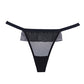 Adore Black Tie Maille Avant avec Volant Nœud Ouvert à l'Arrière Culotte Noir T/U
