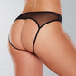 Culotte dos ouvert en résille Wild Nite Adore noire T/U