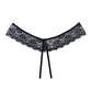 Adore Foreplay Braguita abierta frontal de encaje y malla negra T/U
