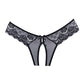 Adore Foreplay Braguita abierta frontal de encaje y malla negra T/U