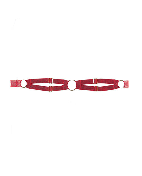 Jarretelles de jambe Come With Me rouges T/U