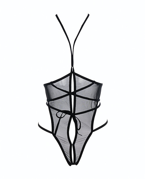 Allure Nicola Body en maille à bonnets ouverts Noir S/M
