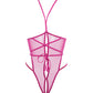 Teddy en résille bonnet ouvert Allure Nicola rose vif T/M