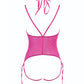 Allure Angelina Body Teddy en résille transparente rose vif L/XL