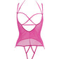 Body ajouré avec bonnet sous poitrine Allure Angelina rose vif S/M