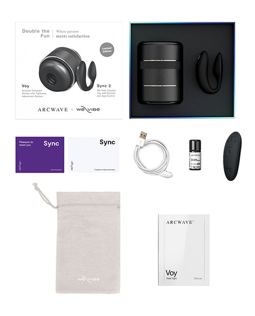 Arcwave Voy / We-Vibe Sync 2 Pack Duo Plaisir - Noir