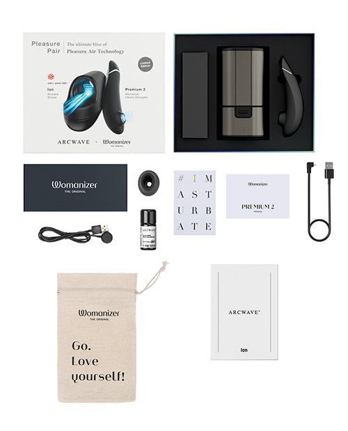 Arcwave Ion / Womanizer Premium 2 - Duo plaisir noir