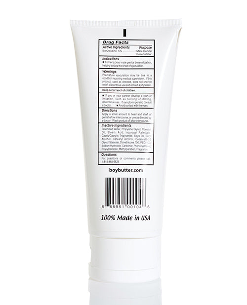 Crème confort désensibilisante Boy Butter - Tube de lubrifiant de 170 g