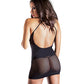 Beverly Hills Naughty Girl Vestido de Rejilla con Cordón Negro Talla Única