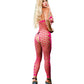 Beverly Hills Naughty Girl Combinaison en résille sans entrejambe rose T.U.