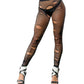 Beverly Hills Naughty Girl Leggings sin entrepierna con orificios mixtos Negro T/U