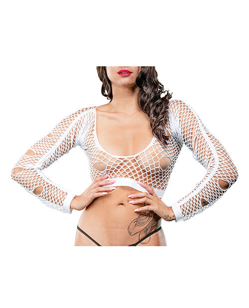 Legging blanc sans entrejambe et à trous variés Beverly Hills Naughty Girl T.U.