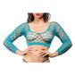 Legging échancré en maille à l'avant et motifs sur les côtés, Turquoise, taille unique, marque Beverly Hills Naughty Girl