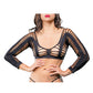 Legging résille noir Beverly Hills Naughty Girl entrejambe ouvert avec lanières taille unique
