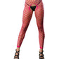 Legging Rose Résille Ouvert à l'Entrejambe "Naughty Girl" Beverly Hills Taille Unique