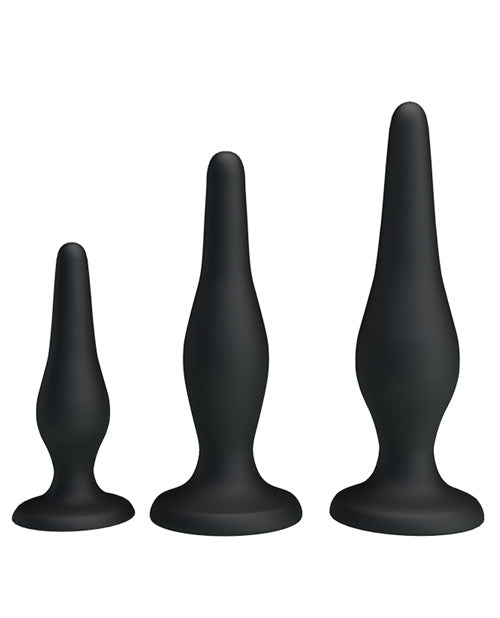 Pretty Love Kit Mini Principiante Anal - Set Negro de 3 piezas