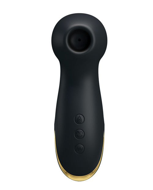 Martillo Vibrador y Chupador Precioso Amor - Negro y Dorado