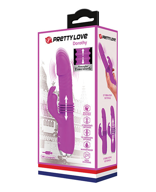 Vibrador Punto G Pretty Love | Vibrador de Empuje Dorothy | Vibrador Conejo Fucsia | Mejor Vibrador para Mujeres