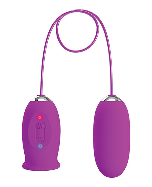 Lécheur et Œuf Vibrant en Silicone Pretty Love Daisy - Fuchsia
