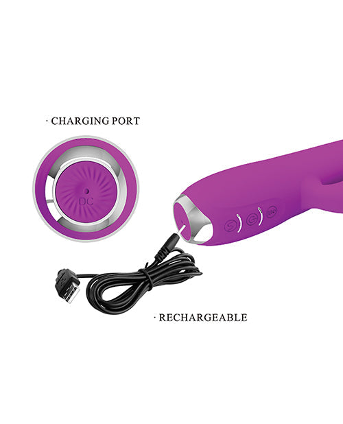 Vibrador Punto G Pretty Love | Vibrador Conejo Lame Gloria | Vibrador de Clítoris Fucsia | Mejor Vibrador para Mujeres
