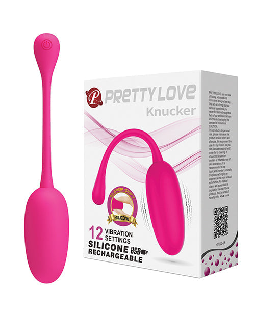 Oeuf Vibrant Télécommandé Knucker Pretty Love - Rose Néon