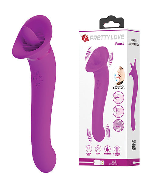 Pretty Love Faust Lamer Trompeta y Vibrador - Fucsia