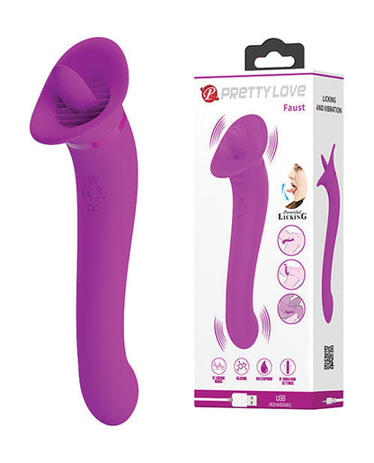Pretty Love Faust Lamer Trompeta y Vibrador - Fucsia