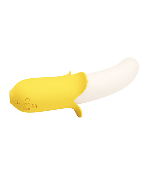 Joli vibromasseur poussoir Banana Geek Love - Jaune