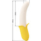 Joli vibromasseur poussoir Banana Geek Love - Jaune