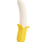Joli vibromasseur poussoir Banana Geek Love - Jaune