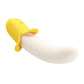 Joli vibromasseur poussoir Banana Geek Love - Jaune