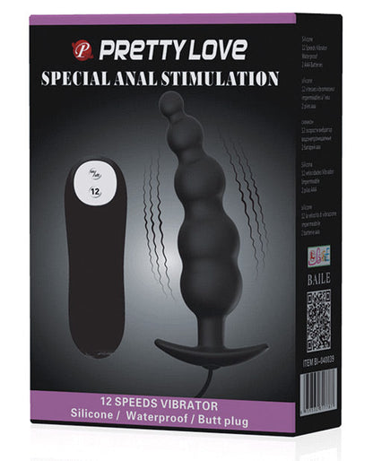 Plug Anal Perlé Vibrant Pretty Love - Noir
