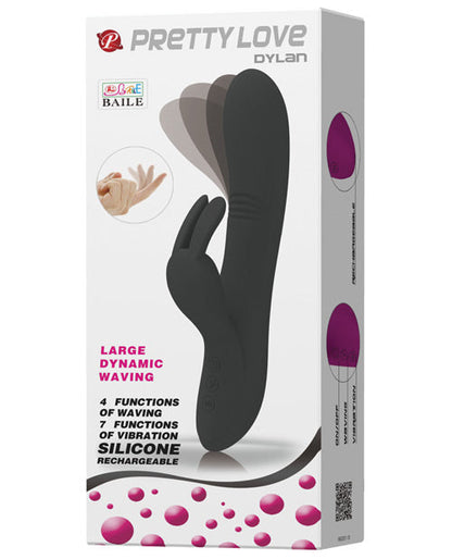 Vibrador de punto G Pretty Love | Vibrador de clítoris Dylan Bunny Ears negro | Vibrador tipo conejo Come Hither | 11 funciones