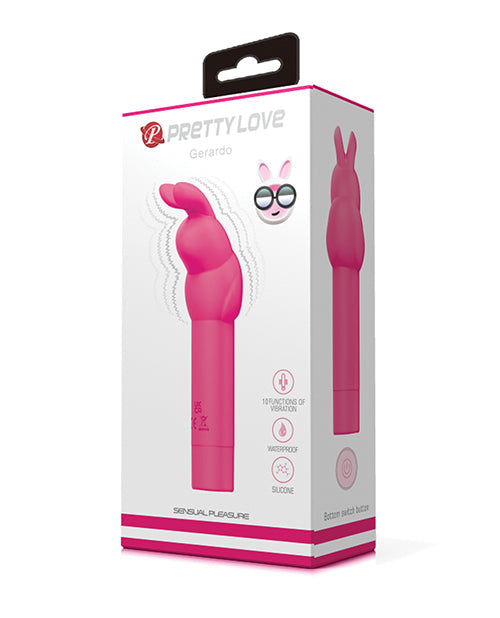 Vibromasseur Pretty Love Gerardo Bunny - Rose vif
