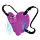 Joli masseur clitoridien à bandoulière en forme de cœur - Fuchsia