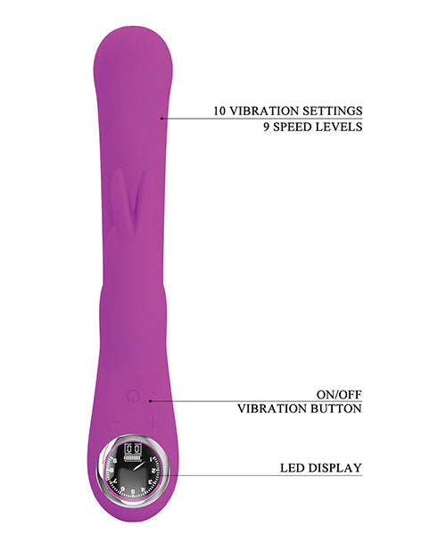 Vibrador de punto G Pretty Love | Vibrador de conejo digital LED Lamar | Vibrador de clítoris fucsia | Mejor vibrador para mujeres