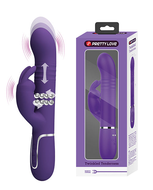 Precioso vibrador Conejo del Amor | Vibrador Pulsador Coale de Ternura Brillante | Vibrador de Clítoris Morado