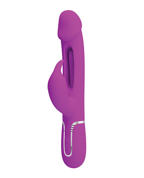 Bonito vibrador de punto G | Vibrador de conejo Twinkled Tenderness | Vibrador de clítoris fucsia Kampas Flicking