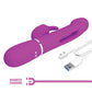 Bonito vibrador de punto G | Vibrador de conejo Twinkled Tenderness | Vibrador de clítoris fucsia Kampas Flicking