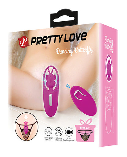 Vibromasseur culotte Pretty Love Dancing Butterfly avec culotte offerte – Fuchsia
