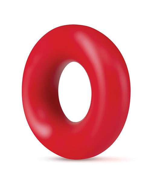 Blush Stay Hard Anillos de rosca para el pene, paquete de 2, rojo