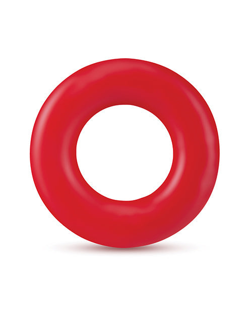 Blush Stay Hard Anillos de rosca para el pene, paquete de 2, rojo