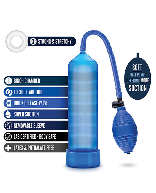 Bomba de mejora masculina Blush Performance VX101 - Azul
