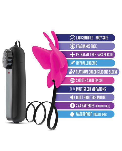 Blush Luxe Papillon à Pompon - Fuchsia