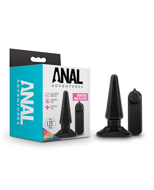 Anal Adventures Basic Vibrating Anal Pleaser Black