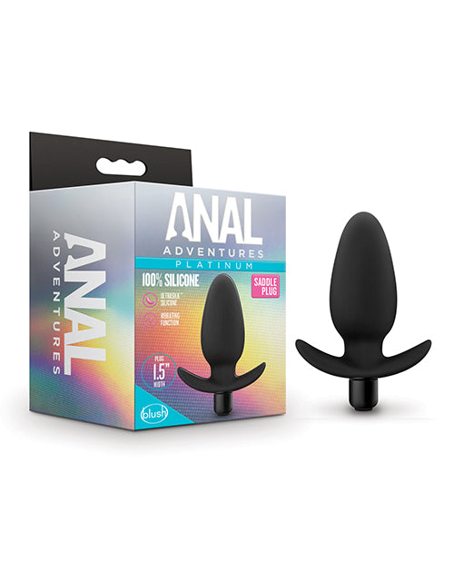 Anal Adventures Platinum Silicone Saddle Plug - Black