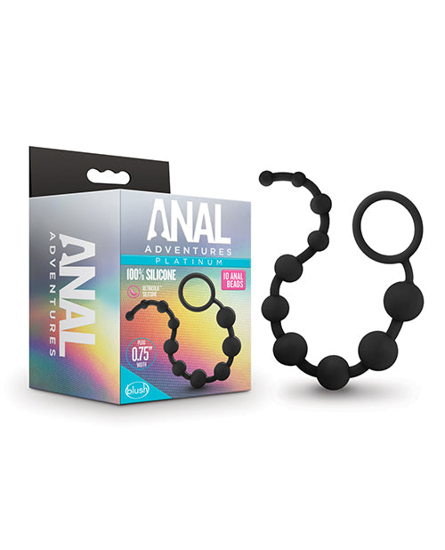 Anal Adventures Platinum Silicone 10 Anal Beads