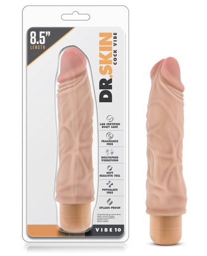 Blush Dr Skin Vibrador Dildo #10 | Dildo realista beige | Dildo grande impermeable de 21,5 cm | Mejor vibrador para mujeres
