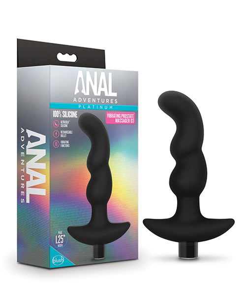 Anal Adventures Platinum Silicone Vibrating Prostate Massager 3