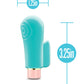 Vibrador de dedo Blush Aria | El mejor vibrador sensual para mujeres | Vibrador pequeño de 10 velocidades color verde azulado
